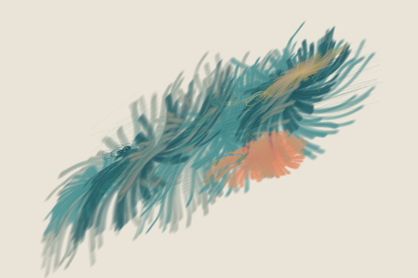 Actual Tidal Memory painting made in the Canvas studio